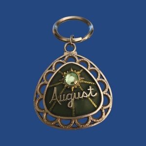 3/$30 HALLMARK August Birthstone Keychain